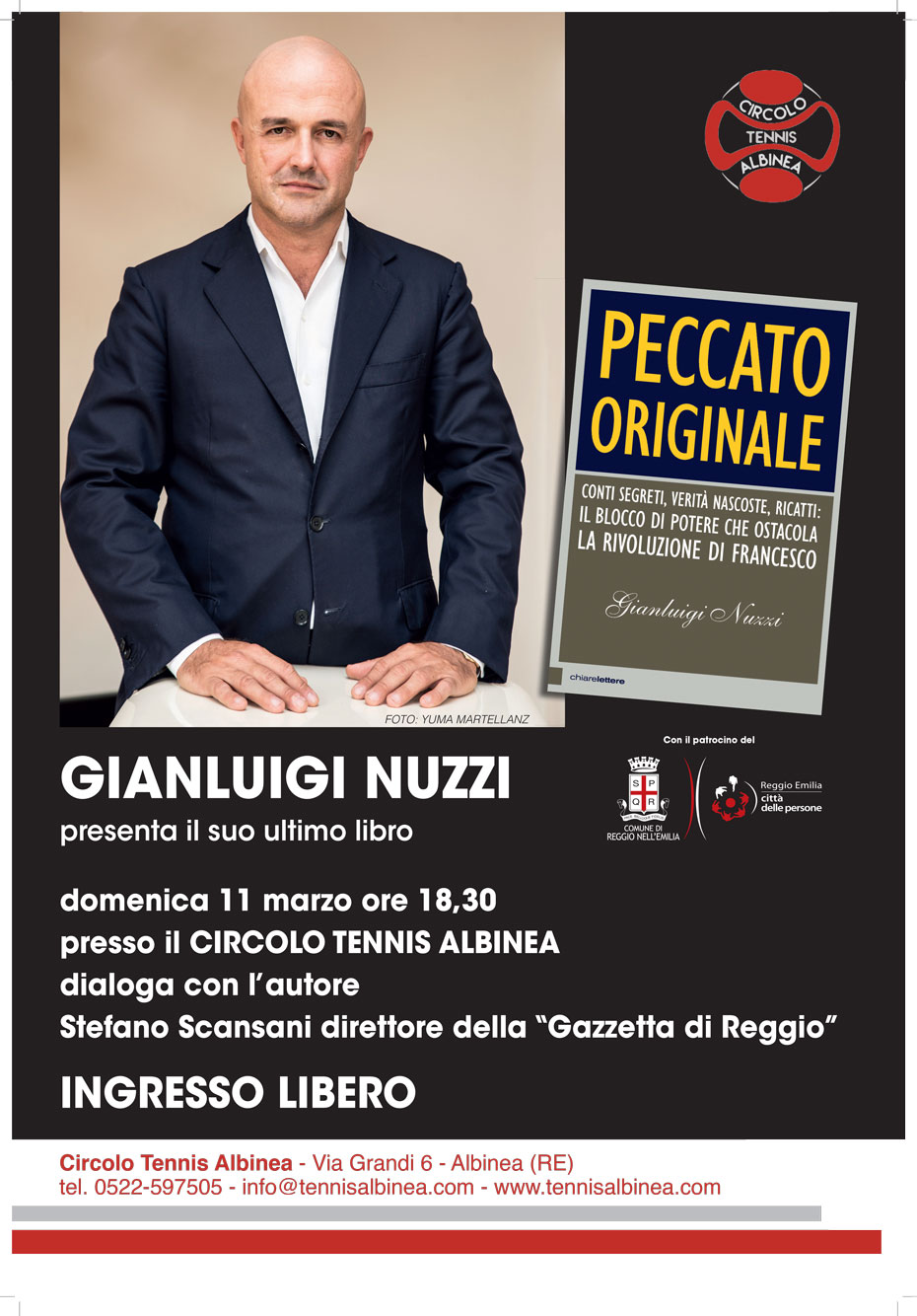 Gianluigi Nuzzi presenta il suo ultimo libro Peccato Originale
