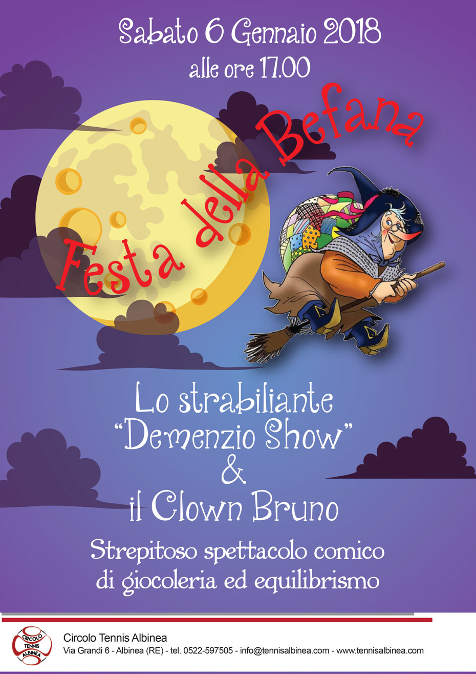 befana bimbi 2018 al circolo tennis albinea