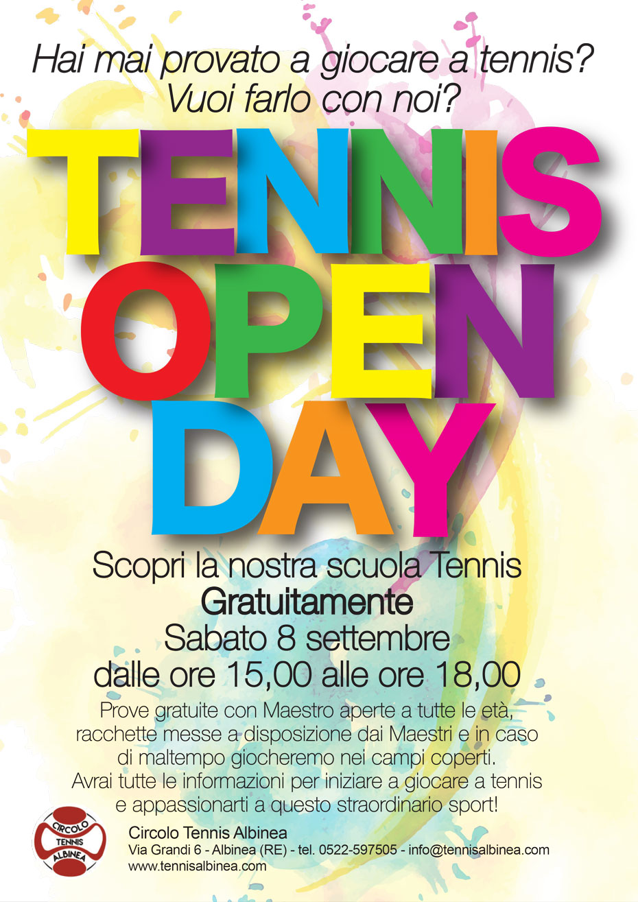 open day 2018 al Circolo Tennis Albinea