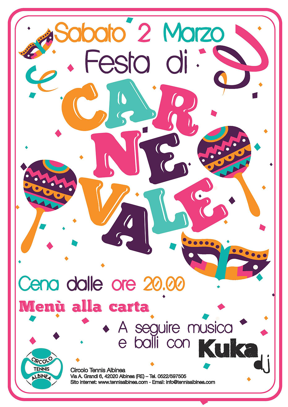 Festa di Carnevale 2019 al Circolo Tennis Albinea