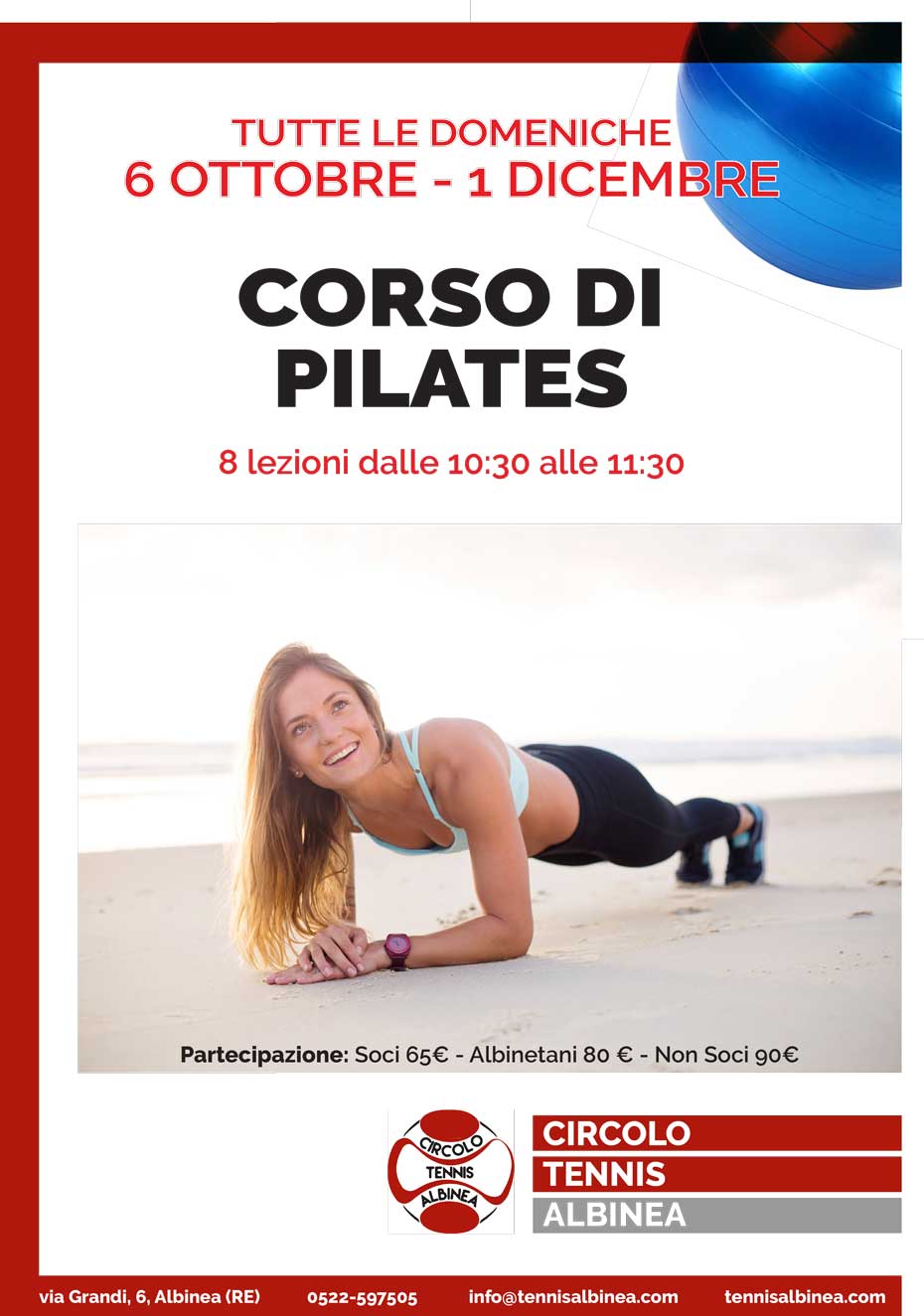 corso di pilates ottobre dicembre 2019