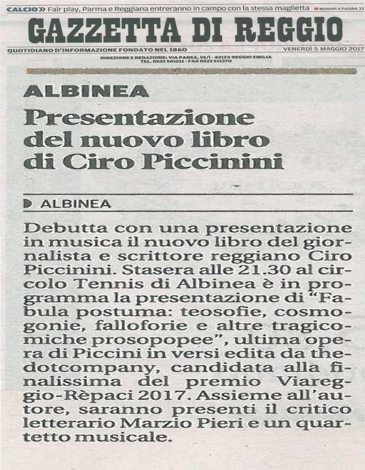 CS CTA 170505 albinea presentazione nuovo libro di ciro piccinini