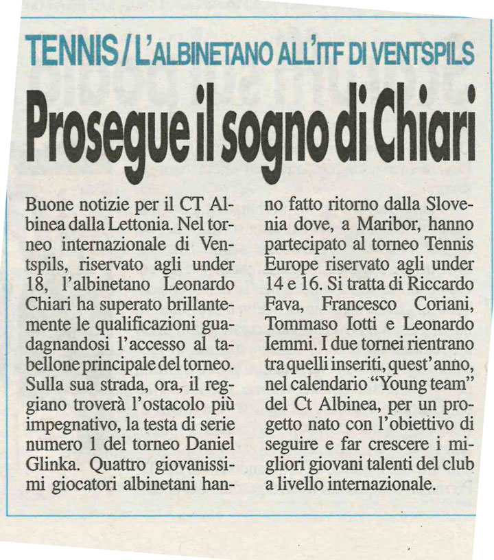 CS CTA 170518 prosegue il sogno di chiari