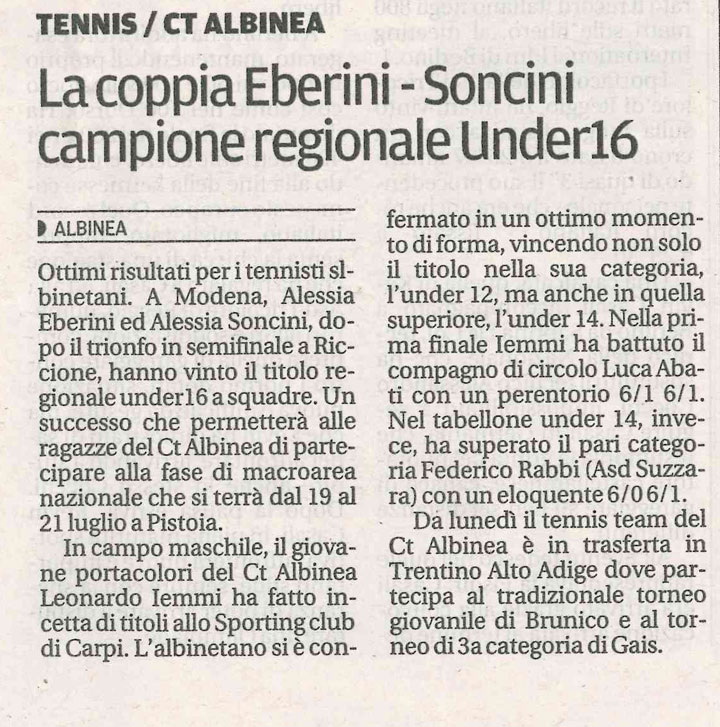 CS CTA 170714 la coppia Eberini Soncini campione regionale under 16