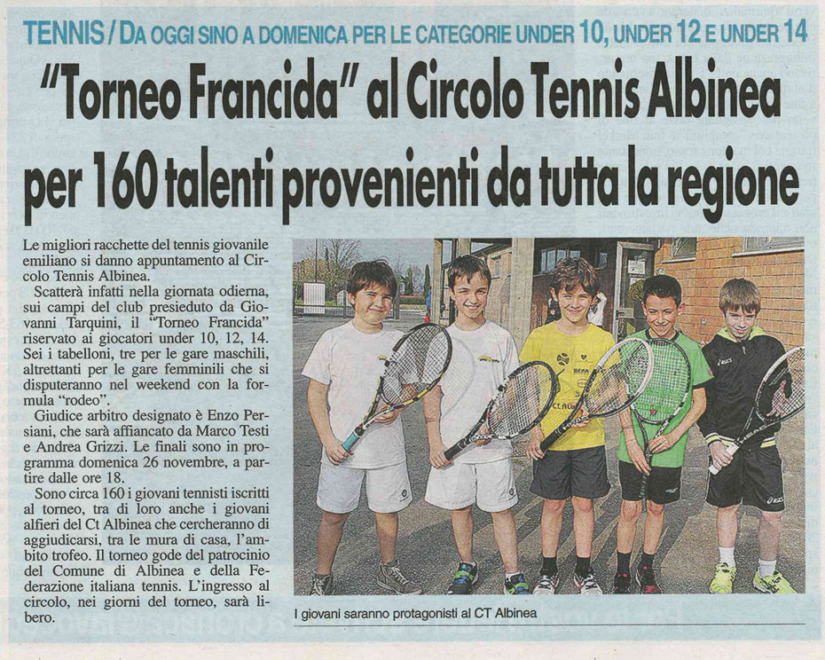 CS CTA 171124 torneo francida al circolo tennis albinea