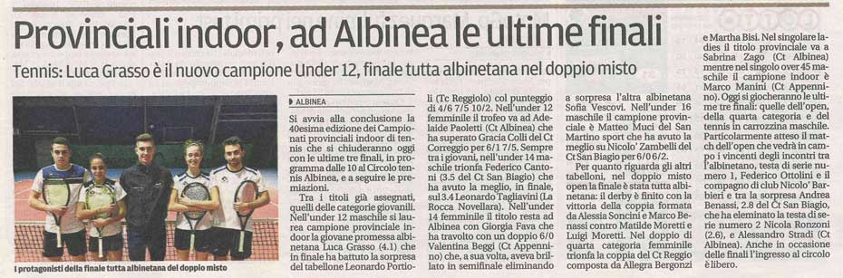 CS CTA 180218 provinciali indoor ad albinea le ultime finali