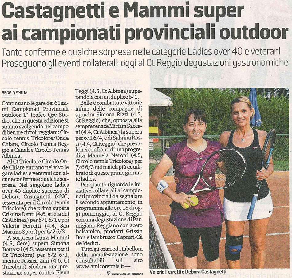 Castagnetti e Mammi super ai campionati provinciali Outdoor