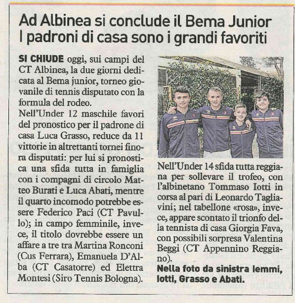 CS CTA 20181209 ad albinea si conclude il torneo bema