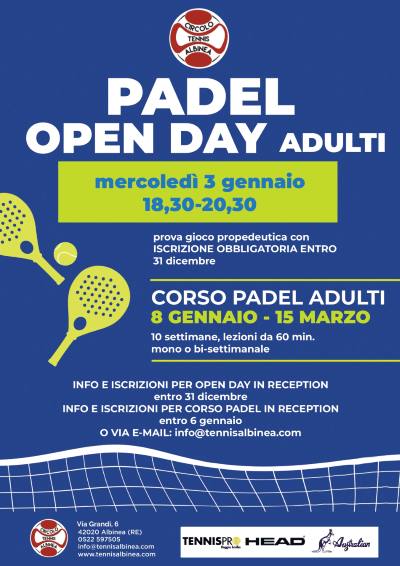 PADEL OPEN DAY ADULTI